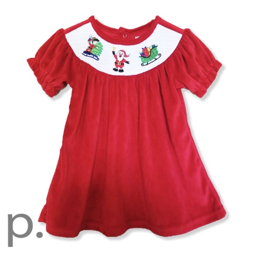 First Christmas Smocked Dress